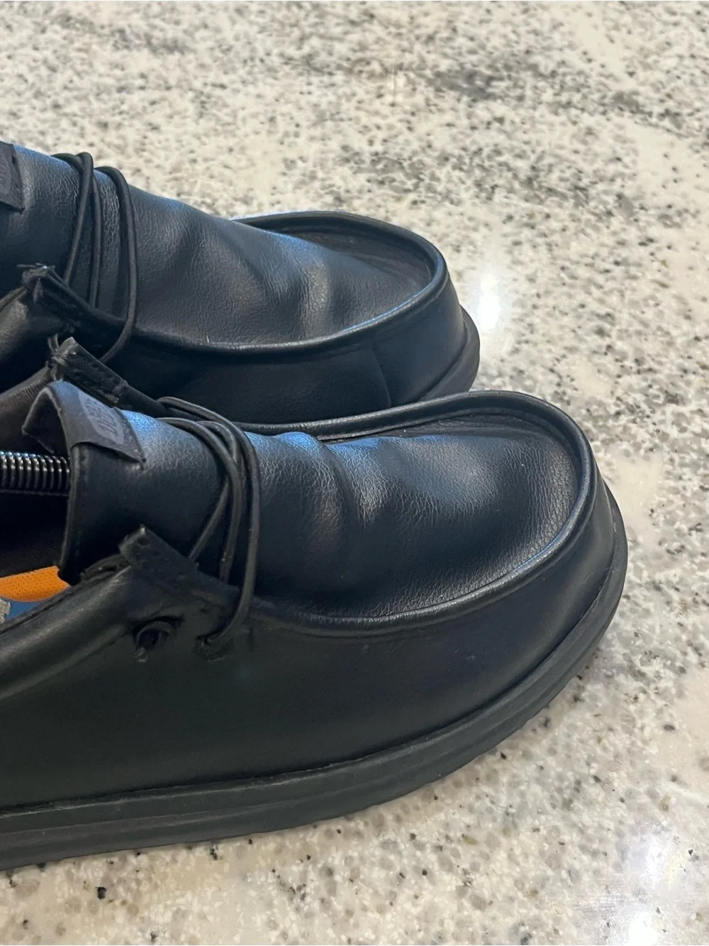 Hey Dude Men’s Size 10 Wally Work CE Slip-On Lightweight CE Black Work Shoes